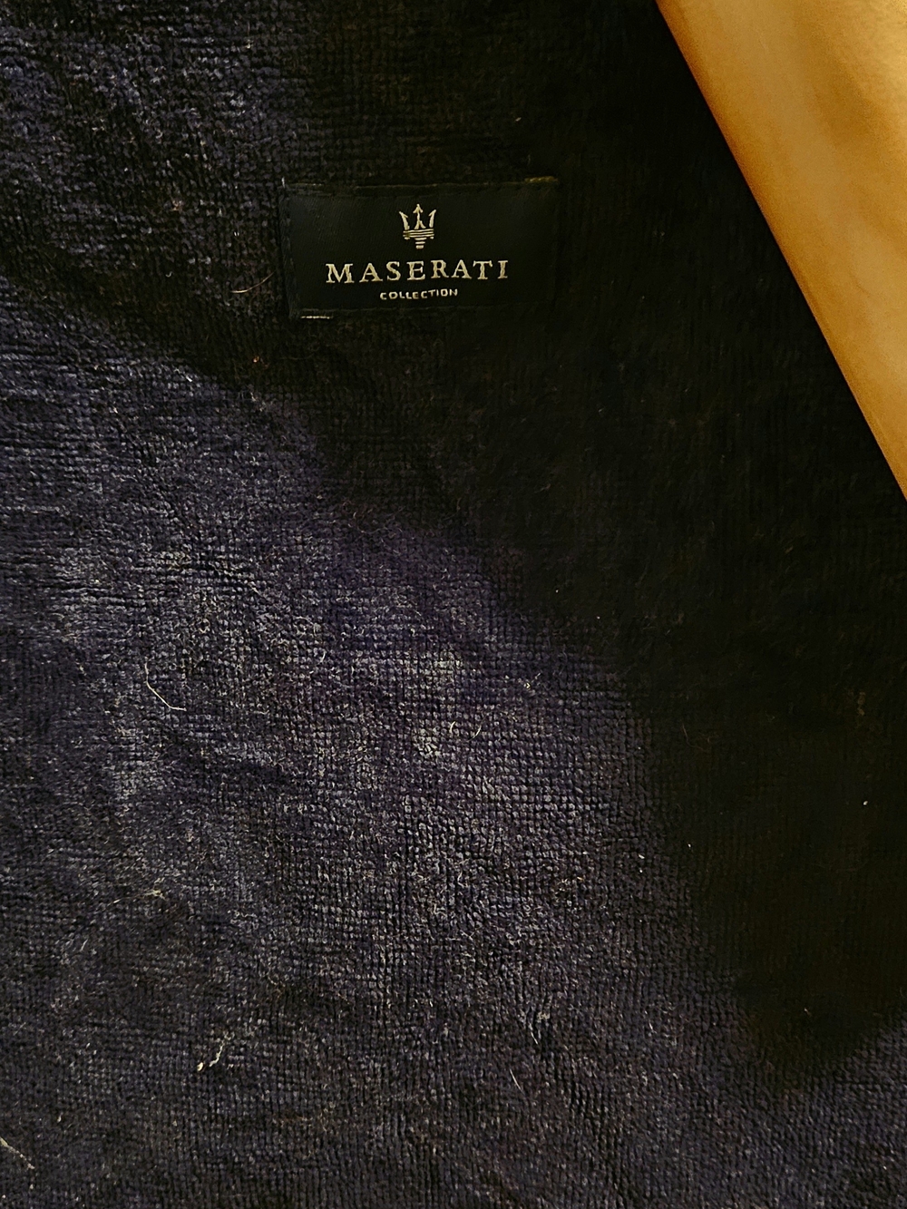 Maserati Navy Terry Tote with Cream Shoulder Handles. - Picture 4 of 8